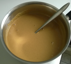 Mixture in sauce pan