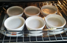 Crème brûlée in the oven