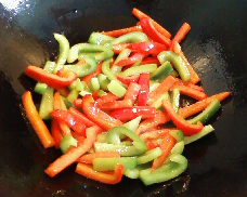 Paprika's in the wok.